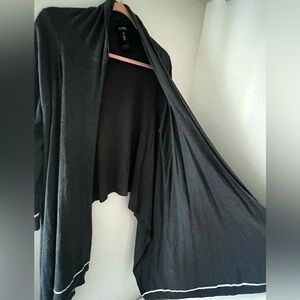 JONES NEW YORK Charcoal Shawl Neckline Cardigan US L